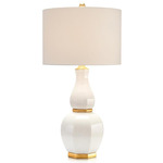 Luminous Ginger Table Lamp - White / White