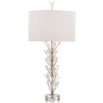 Luna Wand Table Lamp - Crystal / White