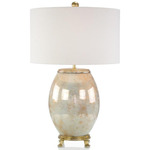 Melded Table Lamp - Cream / White Organza