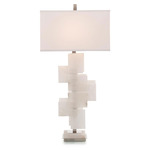 Mondrian Table Lamp - Polished Nickel / White