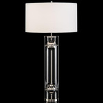 Nickel and Acrylic Table Lamp - Polished Nickel / White