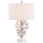 Nickel Plated Table Lamp - Nickel Plated / White