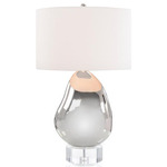 Orb Table Lamp - Polished Nickel / Off White