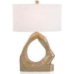 Organic Opulence Table Lamp - Brass / White