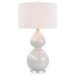 Pearlized White Table Lamp - White