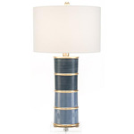 Pillar Sapphire Table Lamp - Blue / White