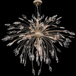 Reveille Chandelier - Antique Silver / Crystal