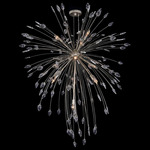 Reveille Chandelier - Antique Silver / Crystal