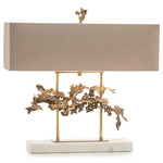 Sculpted Aperture Table Lamp - Brass / Oat