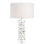Stacked Crystal Table Lamp - Crystal / White