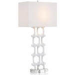 Swirl Table Lamp - White / White