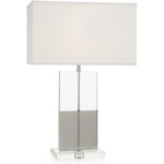 Win Win Table Lamp - Polished Nickel / White