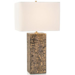 Wood Veneer Table Lamp - Natural / Off White