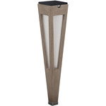 Lanai Outdoor Solar Torch Light - Weathered Teak / Frosted