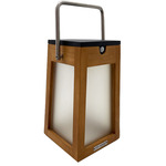 Tecka Solar Outdoor LED Lantern - Teak / Frosted