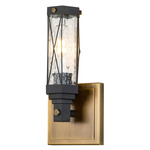 Abbey Wall Sconce - Antique Brass / Matte Black