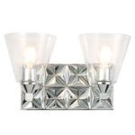 Alpha Bathroom Vanity Light - Polished Chrome / Clear