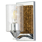 Arcadia Wall Sconce - Polished Chrome / Gold / Clear