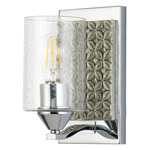 Arcadia Wall Sconce - Polished Chrome / Silver / Clear