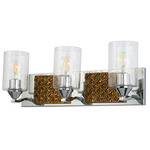 Arcadia Bathroom Vanity Light - Polished Chrome / Gold Leaf
