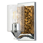 Bocage Wall Sconce - Polished Chrome / Gold Leaf