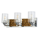 Bocage Bathroom Vanity Light - Polished Chrome / Gold Leaf