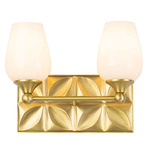 Epsilon Bathroom Vanity Light - Aged Brass / Opal