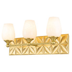 Epsilon Bathroom Vanity Light - Aged Brass / Opal