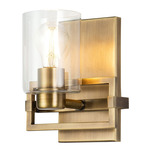 Estes Wall Sconce - Antique Brass / Clear