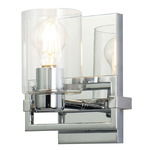 Estes Wall Sconce - Polished Chrome / Clear