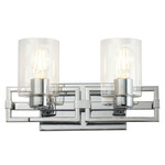 Estes Bathroom Vanity Light - Polished Chrome / Clear