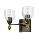 Felice F1 Bathroom Vanity Light - Dark Bronze / Gold / Clear