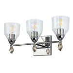 Felice F1 Bathroom Vanity Light - Polished Chrome / Silver / Clear