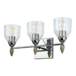 Felice F2 Bathroom Vanity Light - Polished Chrome / Silver / Clear