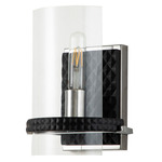 Mazant Wall Sconce - Black / Clear
