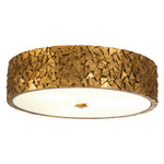 Mosaic Round Ceiling Light Fixture - Gold Leaf