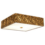 Mosaic Square Ceiling Light Fixture - Gold Leaf