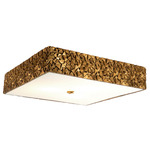Mosaic Square Ceiling Light Fixture - Gold Leaf