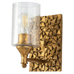 Mosaic Wall Sconce - Gold Leaf / Clear Seeded