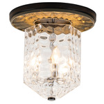 Navarre Ceiling Light Fixture - Black / Clear Seeded