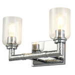 Rampart Bathroom Vanity Light - Polished Chrome / Clear