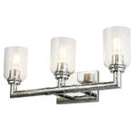 Rampart Bathroom Vanity Light - Polished Chrome / Clear