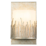 Sawgrass Wall Sconce - Silver Leaf / Opal