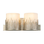 Sawgrass Bathroom Vanity Light - Silver Leaf / Opal