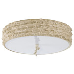 Trellis Ceiling Light Fixture - Putty Patina / Opal