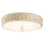 Trellis Ceiling Light Fixture - Putty Patina / Opal