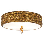 Trellis Ceiling Light Fixture - Gold Leaf / Opal