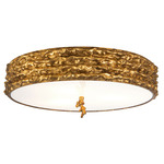 Trellis Ceiling Light Fixture - Gold Leaf / Opal