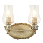 Trellis Bathroom Vanity Light - Putty Patina / Clear Seeded