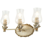 Trellis Bathroom Vanity Light - Putty Patina / Clear Seeded